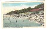 USA  1921 CP Circulée Scène De Baignade Euclid Beach Cleveland Ohio Plage Mer - Cleveland