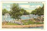 USA  1952 CP Circulée   Silver Isle Beach  Indian Lake Ohio  Plage Jeux  Pelouse Plongeoir - Other & Unclassified