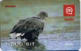 Slovenia, Mobitel, Birds 2, 1000 Tolarjev, White-Tailed Eagle, Exp. 31/12/2002. - Slovénie
