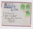 U.A.E.  Dubai To India  Registered Air Mail Cover Used, Crest, As Scan - Dubai