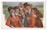 HORSE SHOW - Thats A Good One, Horsewoman, H.Schubert Pinx, Old Postcard - Ippica