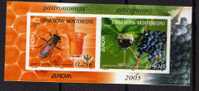 EUROPA CEPT MONTENEGRO 2005  CRNA GORA GASTRONOMIA IMPERFORATE SOUVENIR SHEET NEVER HINGED - 2005