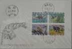 FDC 1992 Endangered Mammals Stamps River Otter Bat Leopard Bear Fauna - Murciélagos