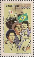 BRAZIL - JAPANESE IMMIGRANTS IN BRAZIL, 80th ANNIVERSARY 1988 - MNH - Nuovi