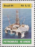 BRAZIL - 40th ANNIVERSARY OF PETROBRAS, BRAZILIAN OIL COMPANY 1994 - MNH - Pétrole