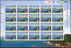 2001 3 Small Links Stamps Sheets Tower Ship Sailing Boat Scenery Island - Eilanden