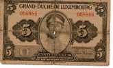 BILLET LUXEMBOURG - P.43 - 1944 - 5 FRANCS - GRANDE DUCHESSE CHARLOTTE - Luxembourg