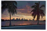 USA   SUNSET OVER MIAMI, Florida. One Of The Beautiful Sunsets, Famous And Typical In Florida - Miami Beach