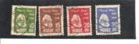 Noruega-Norway Nº Yvert 128-31 (usado) (o) - Used Stamps