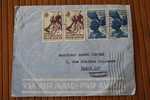 A.O.F. 1949 DAKAR SENEGAL EX COLONIE FRANCAISE OMEC MANUEL P/ PARIS  MARCOPHILIE P/ AVION AFF MULTIPLE S/ LETTRE Senegal - Otros & Sin Clasificación