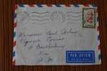 1956 LETTRE DU MAROC Fés FEZ VILLE NOUVELLE PROTECTORAT FRANCAIS OMEC FLAMME P/NICE 06 MARCOPHILIE PAR AVION AIR MAIL - Brieven En Documenten