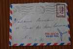 1957 LETTRE DU MAROC Fés FEZ VILLE NOUVELLE PROTECTORAT FRANCAIS OMEC FLAMME P/NICE 06 MARCOPHILIE PAR AVION AIR MAIL - Cartas & Documentos