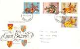 44668)lettera F.d.c. Serie Great Britons Con 4 Valori + Annullo - 1971-1980 Decimale  Uitgaven