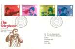 44674)lettera F.d.c. Serie The Telephone Con 4 Valori + Annullo - 1971-1980 Decimal Issues