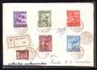 ROMANIA 1937 REGISTRED Fragment COVER,NICE FRANKING ,ATLETIC BALCANIC CAMPIONSHIP. - Lettres & Documents