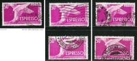 ● ITALIA 1955 / 56 - ESPRESSI - Democratica N. 33 Usato - Fil. STELLA 1 + 4 Fil. STELLA 2 - Cat. ? € - L. 5749 /50 - Express-post/pneumatisch