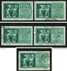 ● ITALIA 1958 / 66 - E - Cavalli Alati  N. 35 Usati - Fil. STELLA 4 - Cat. ? €  - L. 5764 /65 /66 - Correo Urgente/neumático