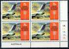 Cocos Islands  1987 Communications 75c Air Services Block Of 4 MNH - Cocoseilanden