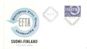 44186)lettera F.d.c. Serie Finlandia EFTA Con Un Valore + Annullo - FDC