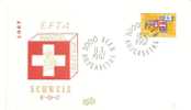 44210)lettera F.d.c. Serie Schweiz Con Un Valore + Annullo - FDC