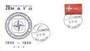 44218)lettera F.d.c. Serie XX° Ann. NATO Con Un Valore + Annullo - FDC