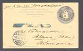 Argentina Postal Stationery Ganzsache Entier Ship Mail Schiffspost S/S MAGDALENA Buenos Aires 1897 Altona Germany 2 Scan - Interi Postali