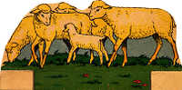 Image Découpi Cartonné Agriculture Scène De Ferme / Animaux / Moutons Mouton Sheep   / BIM-1/8 - Animali