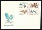 ROMANIA 1964 FDC 2X COVERS ZOO; BIRDS ANIMALS FELINS,GIRAFES,ETC. - Jirafas