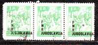 Yugoslavia 1949 Mino 591 B Shift Overprint Defective - Usati