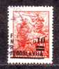 Yugoslavia 1949 Mino 589  L. Shift Overprint Defective - Used Stamps