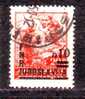 Yugoslavia 1949 Mino 589 R.  Shift Overprint Defective - Used Stamps