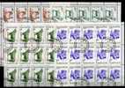 WWF Haustiere Henne Ziege Bulle Pute 1991 Bulgarien 3881/4+4x15-Kleinbogen O 63€ Bloque Bloc M/s Fauna Sheet Bf BULGARIA - Blocks & Kleinbögen