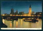 LONDON - HOUSES OF PARLIAMENT , FLOODLIT - Great Britain Grande-Bretagne Grossbritannien Gran Bretagna  66076 - Houses Of Parliament