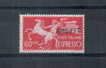 TRIESTE A 1950 ESPRESSI  DEMOCRATICA 60 LIRE ** MNH SPLENDIDA - Ungebraucht