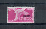 TRIESTE A 1952 ESPRESSI  DEMOCRATICA 50 LIRE ** MNH SPLENDIDA - Mint/hinged