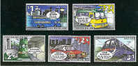 Hong Kong 1999 Public Road Transport Stamps Bus Tram Train Taxi Airport Express Plane - Strassenbahnen