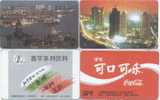 Autelca, Shanghai,advertisement Of Coca Cola,landscape,set Of 4,mint,1992 - China