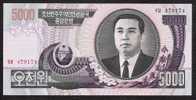 COREE DU NORD NLP 5000 WON DATED 2006 ISSUED 2009 NEW Without Overprint UNC. - Korea (Nord-)