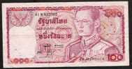 THAILAND  P89a 100  BAHT   1978  #41N Signature 49 * FIRST SIGNATURE * VF NO P.h. ! - Thaïlande