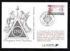1792 AN 1 DE LA REPUBLIQUE PARIS OBLITERATION 1er Jour 1992. - Official Stationery