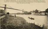 TONNAY-CHARENTE  Le Pont Suspendu Et Le Chateau De Mme De Montespan,devenue Colonie Militaire - Pont-l'Abbé-d'Arnoult