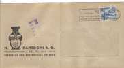 Suisse - Enveloppe Flamme Luftpost BIEL BIENNE 1 - 18/01/1952 - Lettres & Documents