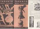 B0048  Brochure Pubblicitaria TARANTO Museo Nazionale ENIT 1968 - Tourismus, Reisen