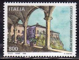 ITALIA REPUBBLICA ITALY REPUBLIC 1998 PATRIMONIO ARTISTICO E CULTURALE CERTOSA S.SANTA MARIA DI PESIO LIRE 800 MNH - 1991-00: Mint/hinged