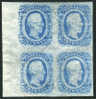 Confederate States #12b Mint Never Hinged Block Of 4 Jefferson Davis From 1863-64 - 1861-65 Confederate States