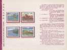 Folder 1985 Scenery Of Quemoy & Matzu Stamps Lighthouse Lake Reservoir Rock Geology Dam Island - Eau