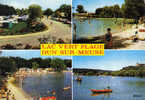 Carte Postale 55. Dun-sur-Meuse  Camping Canotage Et Pédalo Sur Le Lac  Trés Beau Plan - Dun Sur Meuse