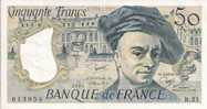 - BILLET DE 50  FRANCS - QUENTIN DE LA TOUR - 1980 - 613954 - - 50 F 1976-1992 ''quentin De La Tour''