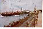 CPA.    FOLKESTONE.       Turbine Passing Pier Head.       1916. - Folkestone