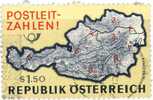 Autriche 1966. ~ YT 1036 - Carte De L'Autriche - Gebraucht